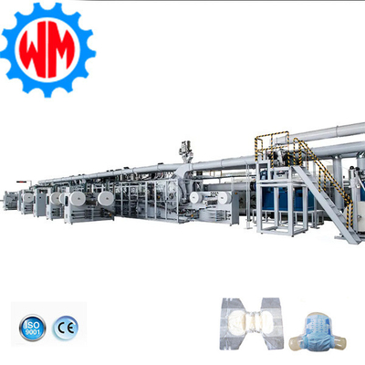 kaufen Stabile 90% Effizienz Erwachsene Windelmaschine Flusspulp Windel Produktionslinie online manufacture