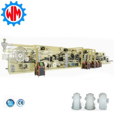 kaufen Full-Servo automatische Lady Sanitary Servetten Rohstoff vollständige Produktionslinie Mach-Maschine online manufacture