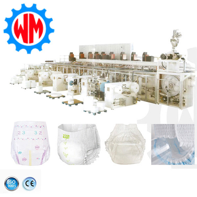 High Efficiency Full Servo Baby Windeln Produktionslinie mit intelligenten Verpackungssystem