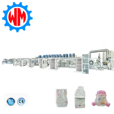 High Efficiency Baby Windelmaschine Geräuscharme Windel Herstellungsanlage