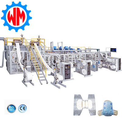 97% qualifizierte Rate mit 250-450 PCS/Min Erwachsene Windelmachmaschine professionelles Design